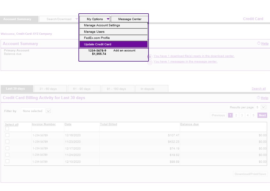 Guide for Managing FedEx Ground & Express Billing Online